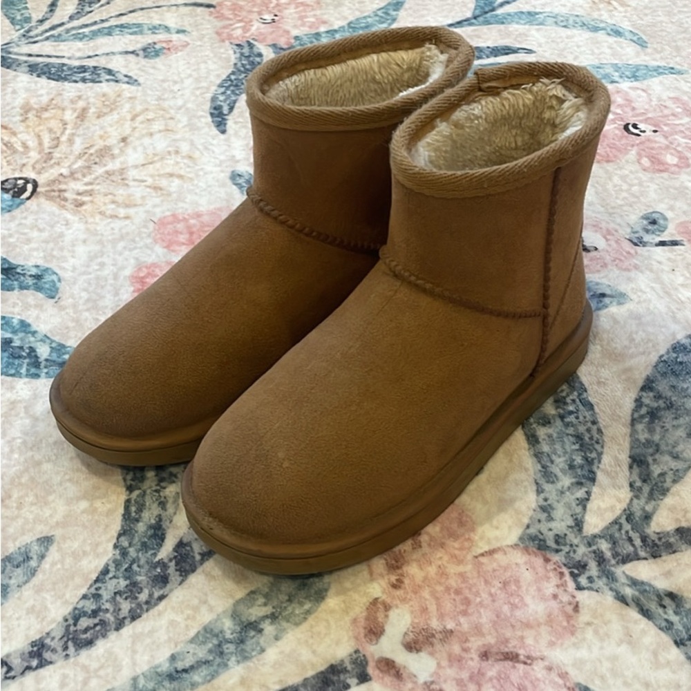 Brown Suede Boots with Plush Lining